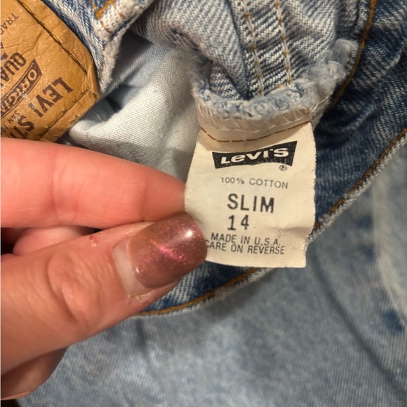 Vintage Levi's Orange Tab Light Blue Relaxed Boys Jeans - Made in USA - Picture 2 of 3
